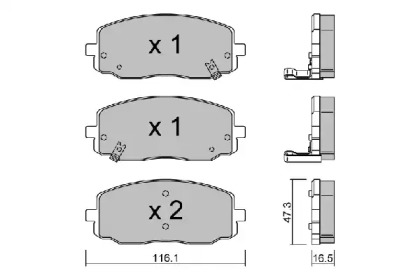 Комплект тормозных колодок (AISIN: BPKI-1001)